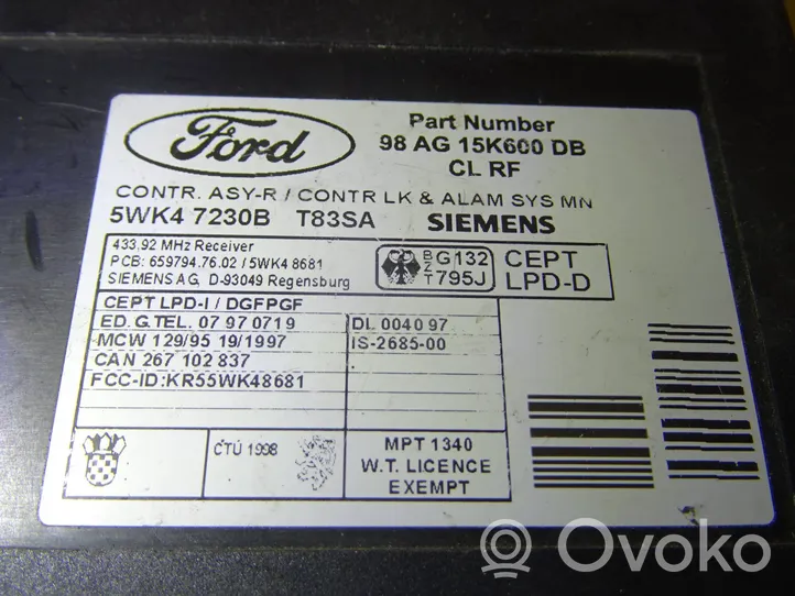 Ford Focus Moduł / Sterownik komfortu 98AG15K600DB