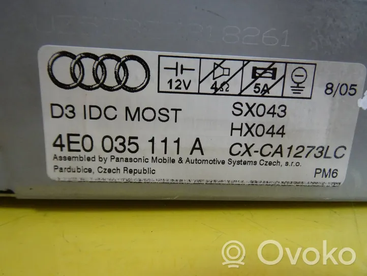 Audi A6 S6 C6 4F CD/DVD mainītājs 4E0035111A