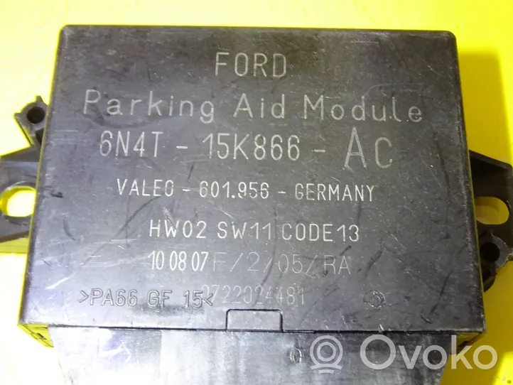 Ford Focus Pysäköintitutkan (PCD) ohjainlaite/moduuli 6N4T-15K866-AC