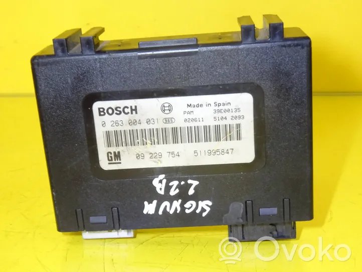 Opel Signum Parkošanas (PDC) vadības bloks 09229754