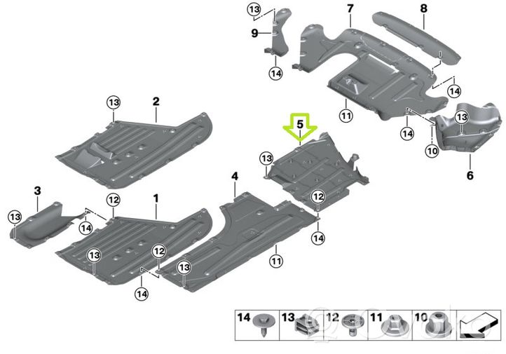 BMW 3 G20 G21 Plaque de protection de réservoir de carburant 7435570