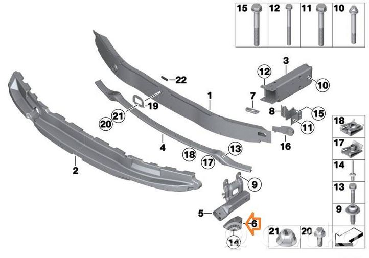 BMW 2 F22 F23 Kita kėbulo dalis 51117268479