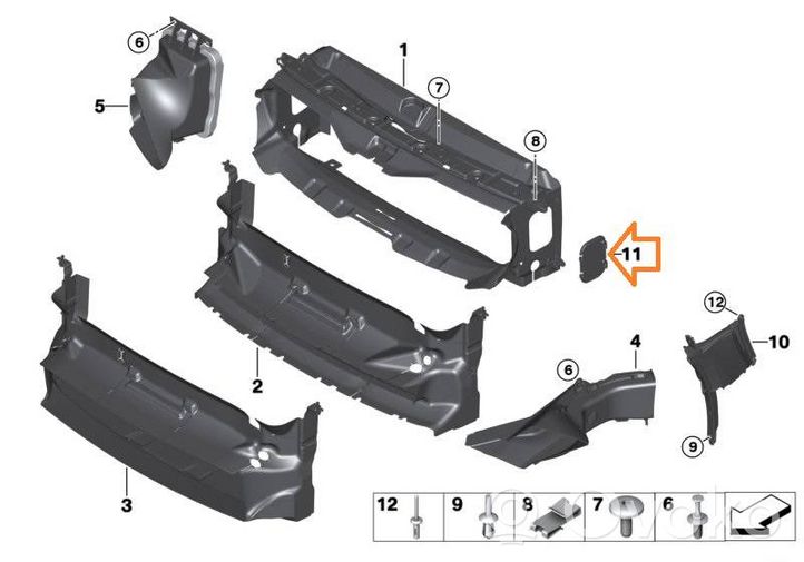 BMW 2 F22 F23 Kita variklio skyriaus detalė 7390255