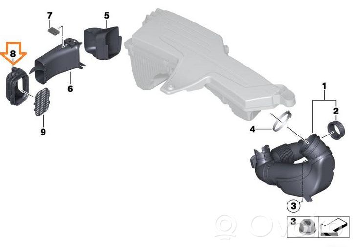 BMW 4 F32 F33 Ilmanoton kanavan osa 13718622986