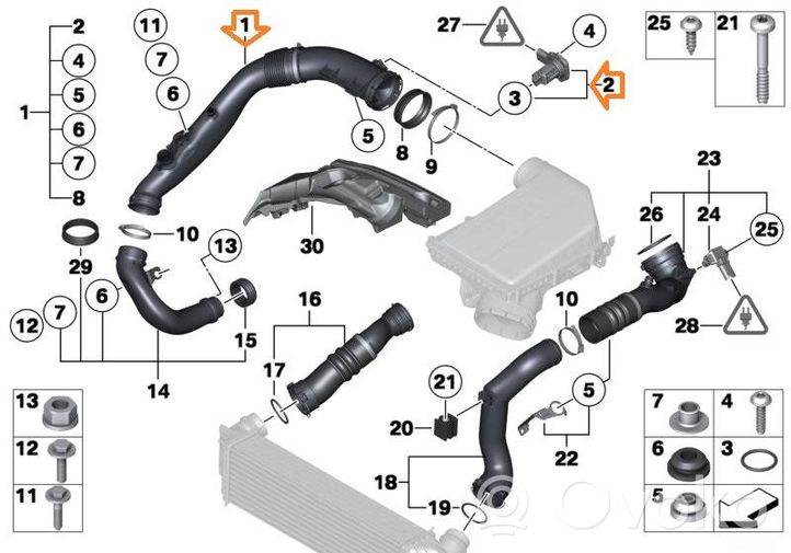 BMW X5 E70 Oro paėmimo kanalo detalė (-ės) 13717583714	