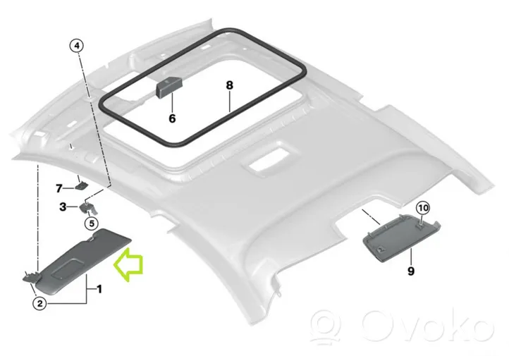 BMW 2 F22 F23 Skydelis nuo saulės 8057937