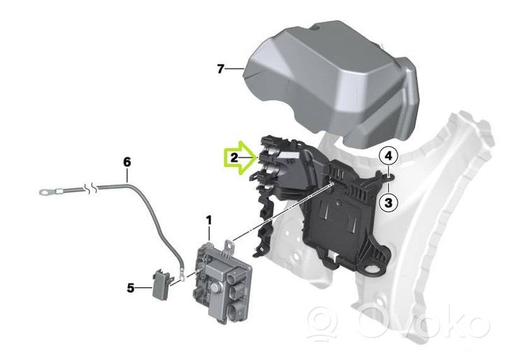 BMW 3 F30 F35 F31 Kita variklio skyriaus detalė 12907604347