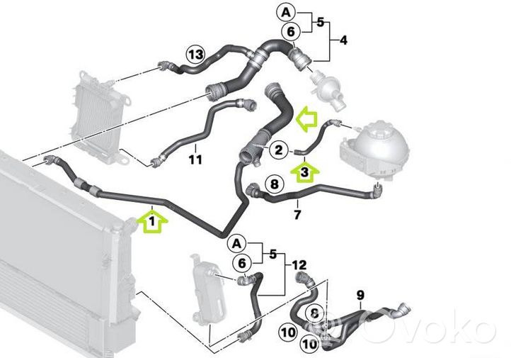 BMW 2 F22 F23 Variklio aušinimo vamzdelis (-ai)/ žarna (-os) 17127619255