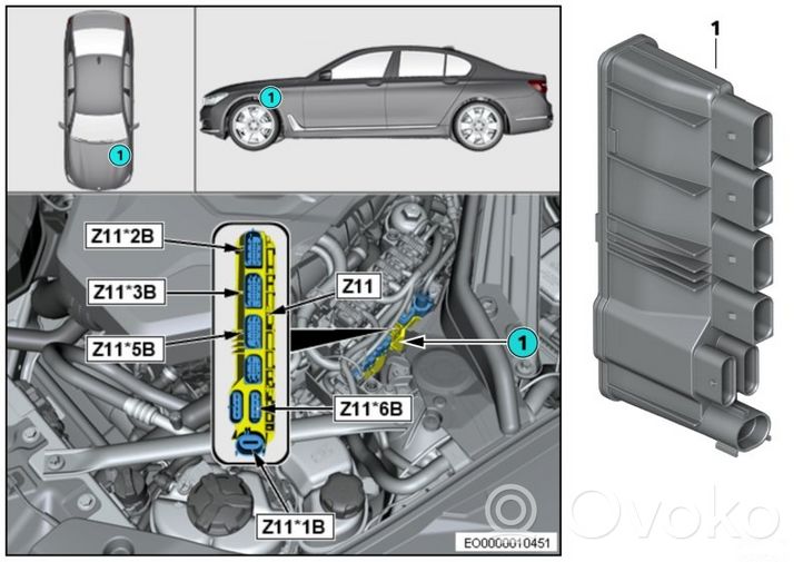 BMW 3 G20 G21 Unité de contrôle à bord d'alimentation 8638551