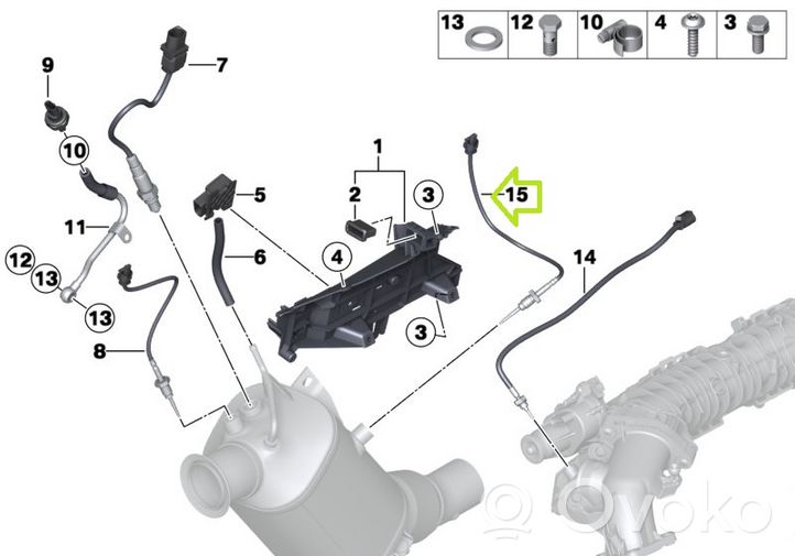 BMW X3 F25 Exhaust gas temperature sensor 8509963