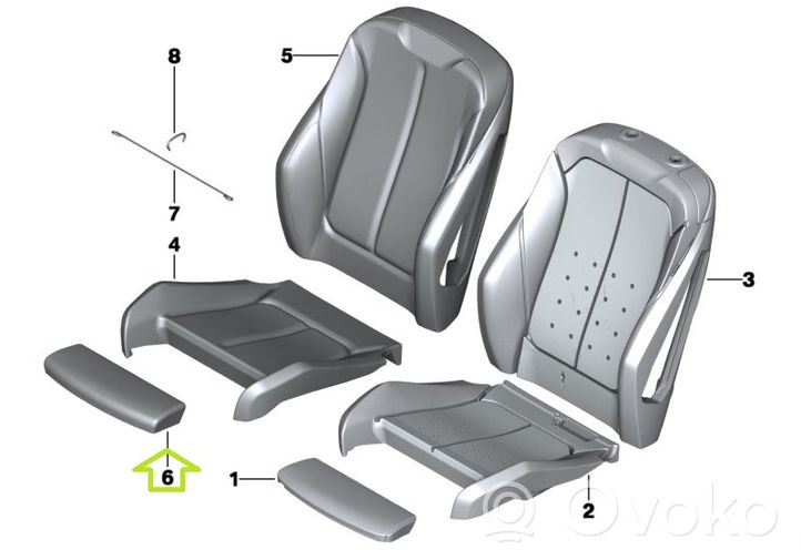 BMW 3 F30 F35 F31 Garniture de siège 7308749