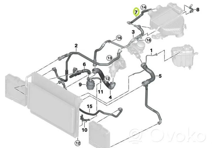 BMW M3 F80 Variklio aušinimo vamzdelis (-ai)/ žarna (-os) 2284689