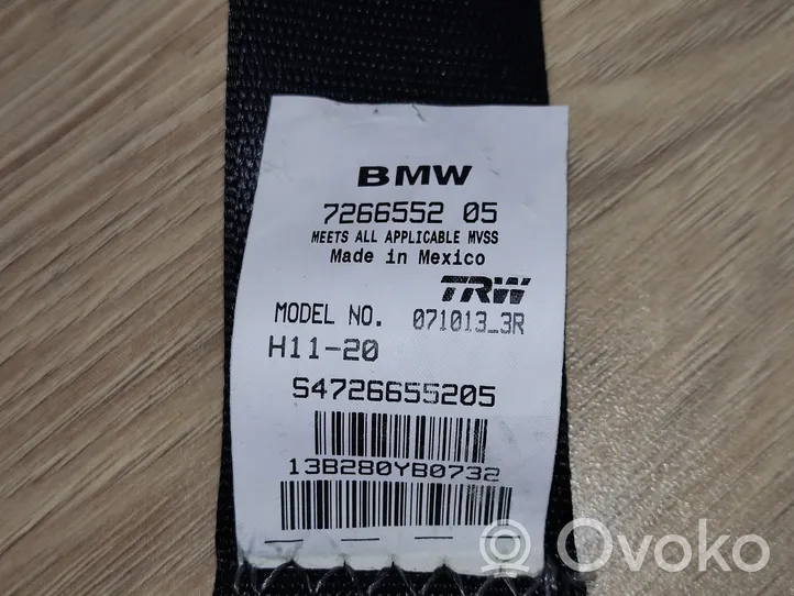 BMW X3 F25 Pas bezpieczeństwa fotela tylnego 7266552