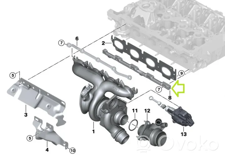 BMW 3 G20 G21 Autres pièces collecteur d'échappement 8678770