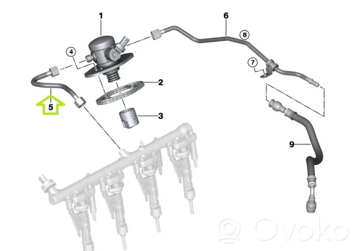 BMW 2 F46 Polttoainepääputki 8665626