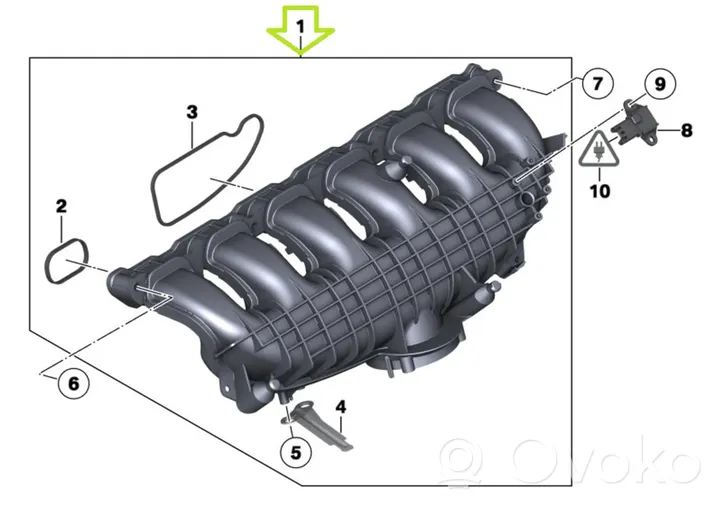 BMW 2 F22 F23 Colector de admisión 7576911