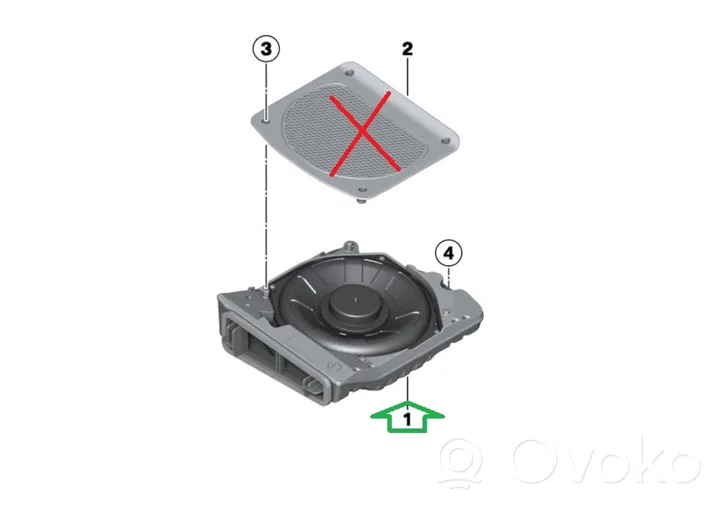 BMW 1 F20 F21 Subwoofer-bassokaiutin 9210148