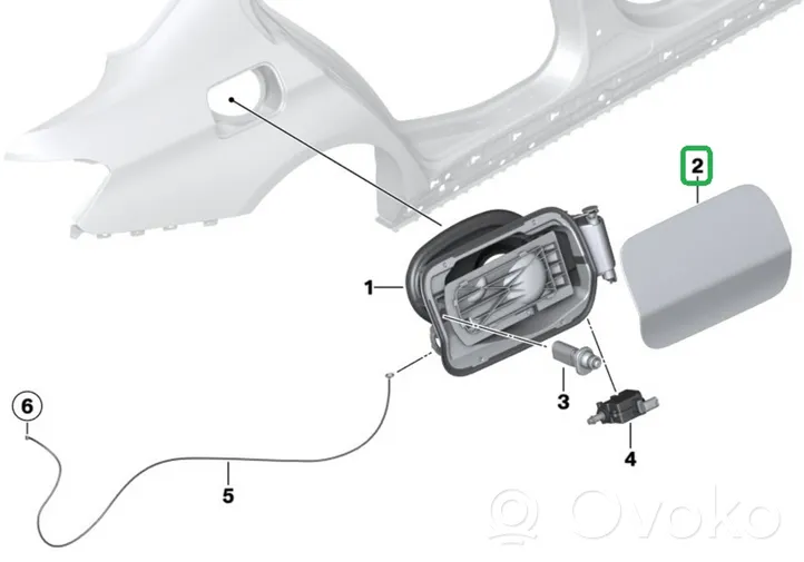 BMW 4 F36 Gran coupe Polttoainesäiliön korkki 7307912