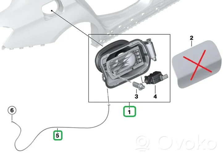 BMW 3 F30 F35 F31 Bouchon, volet de trappe de réservoir à carburant 7238100