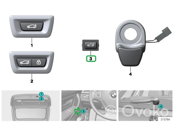 BMW M4 F82 F83 Garniture d'extrémité latérale du tableau de bord 7315129