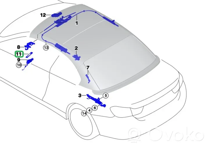 BMW M4 F82 F83 Blocco chiusura del tetto cabrio 7453372