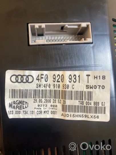 Audi A6 Allroad C6 Spidometras (prietaisų skydelis) 4F0920931T