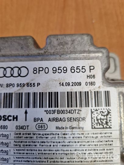 Audi A3 S3 A3 Sportback 8P Sterownik / Moduł Airbag 8P0959655P