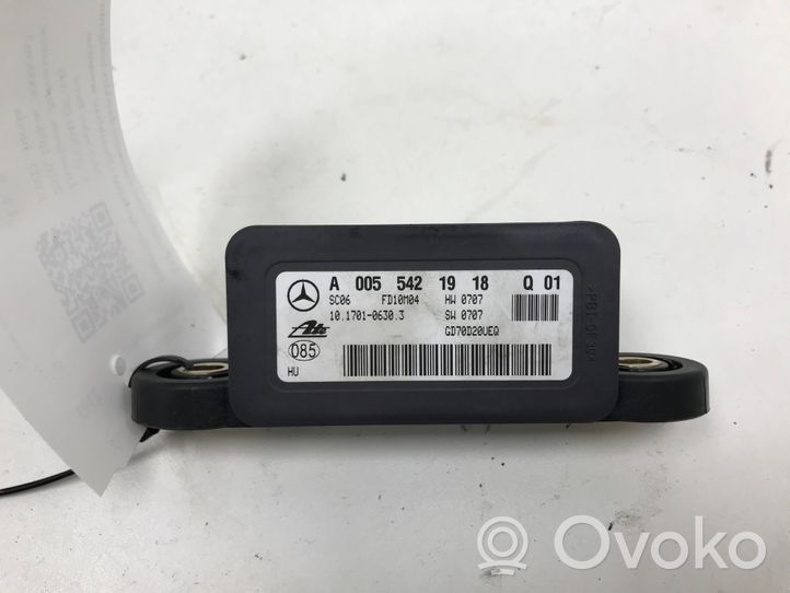 Mercedes-Benz C W204 ESP acceleration yaw rate sensor A0055421218