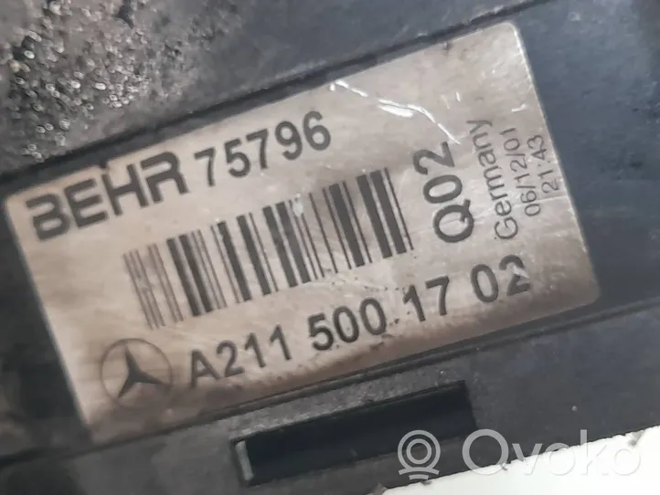 Mercedes-Benz E W211 Radiatore di raffreddamento A2115001702