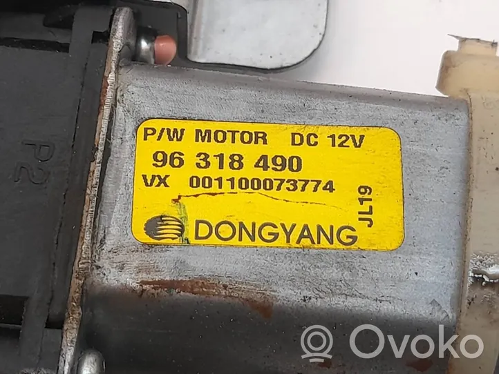 Daewoo Matiz Regulador de puerta delantera con motor 96318490