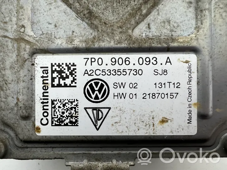 Volkswagen Touareg II Unidad de control/módulo de la bomba de inyección de combustible 7P0906093A