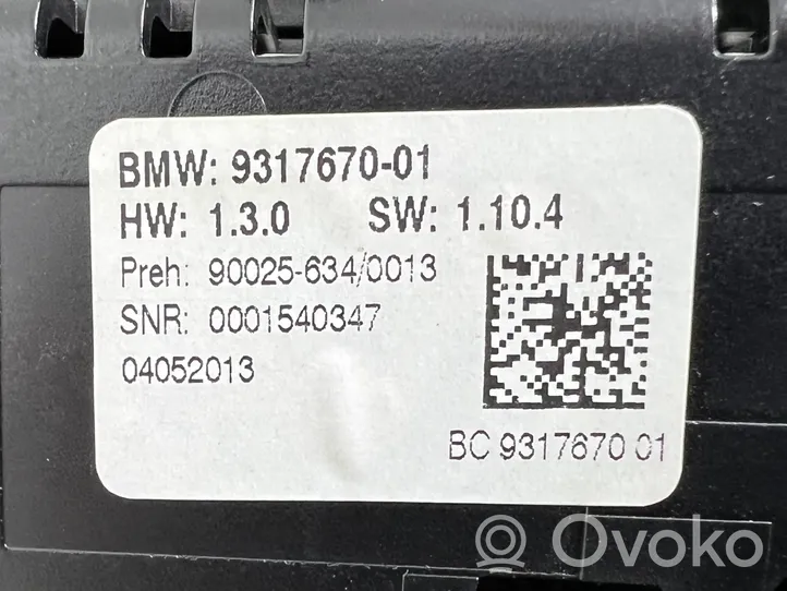 BMW 5 F10 F11 Oro kondicionieriaus/ klimato/ pečiuko valdymo blokas (salone) 9317670