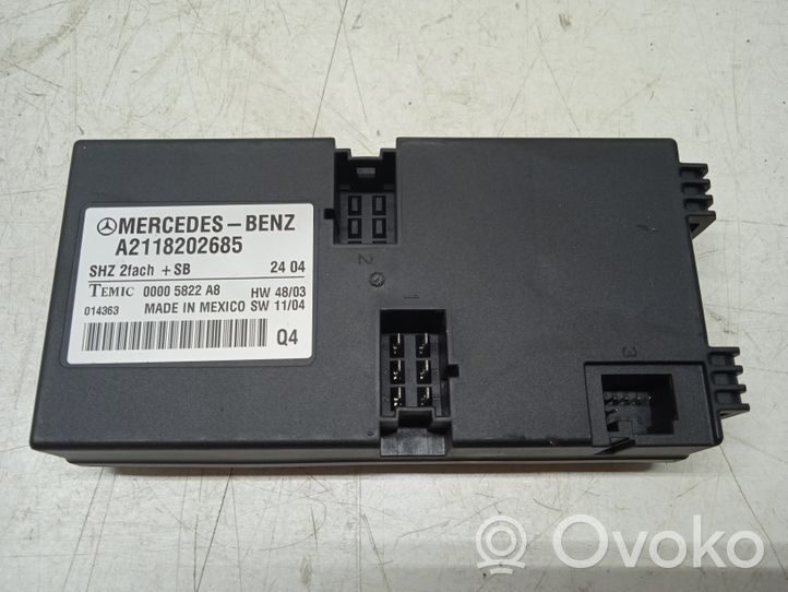 Mercedes-Benz E AMG W211 Modulo di controllo sedile 2118202685