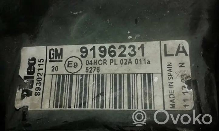 Opel Corsa C Lampa przednia 9196231