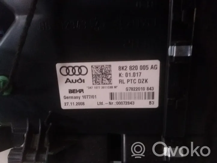 Audi A4 S4 B8 8K Sisälämmityksen ilmastoinnin korin kotelo 8K2820005AG