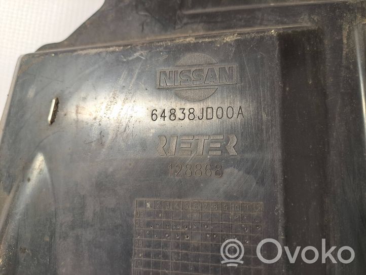 Nissan Qashqai Moottorin alustan välipohjan roiskesuoja 64838JD00A