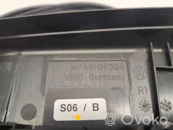 Volkswagen PASSAT B7 Rączka / Dźwignia regulacji fotela tylnego 3AE885592