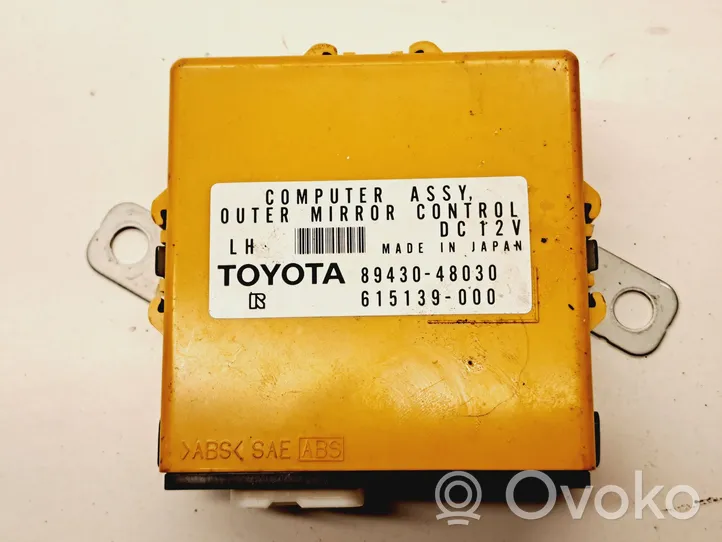 Lexus RX 330 - 350 - 400H Modulo di controllo degli specchietti retrovisori 8943048030