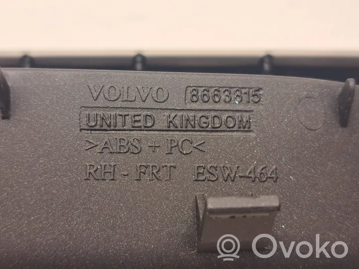 Volvo V50 Support bouton lève vitre porte avant 8663815