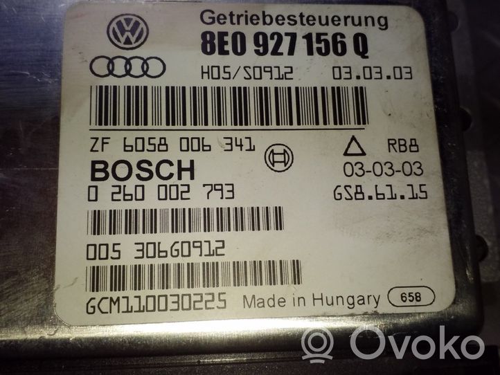 Audi A4 S4 B6 8E 8H Module de contrôle de boîte de vitesses ECU 8E0927156Q