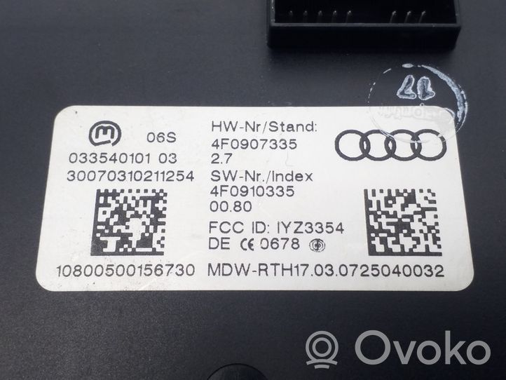 Audi A6 S6 C6 4F Moduł / Sterownik systemu uruchamiania bezkluczykowego 4F0907335