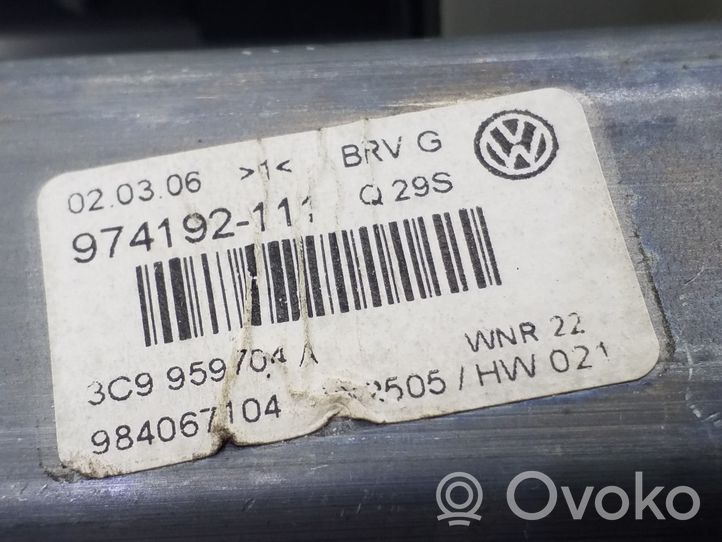 Volkswagen PASSAT B6 Silniczek podnoszenia szyby drzwi tylnych 3C9959704A