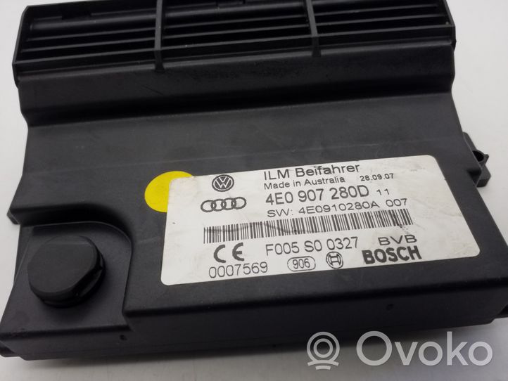 Audi A8 S8 D3 4E Unité de contrôle à bord d'alimentation 4E0907280D