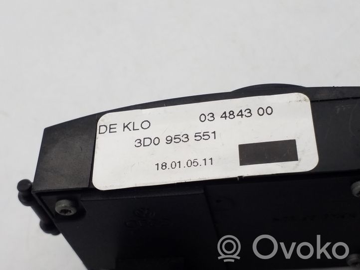 Volkswagen Phaeton Przełącznik regulacji kierownicy 3D0953551
