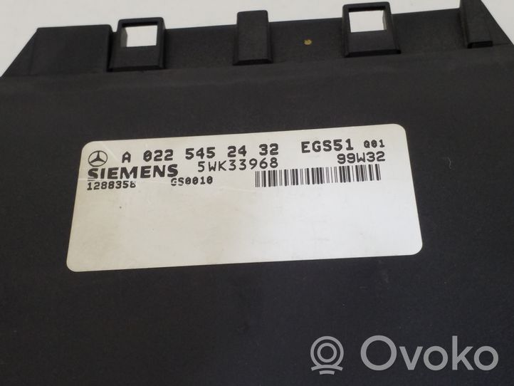Mercedes-Benz ML W163 Pavarų dėžės valdymo blokas A0225452432