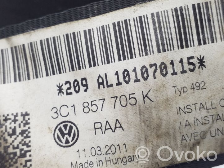 Volkswagen PASSAT CC Ceinture de sécurité avant 3C1857705K