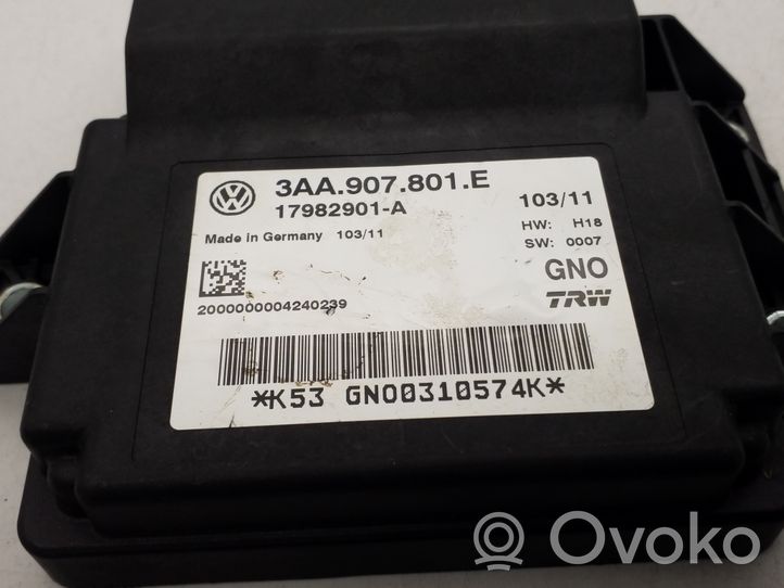 Volkswagen PASSAT CC Module de commande de frein à main 3AA907801E