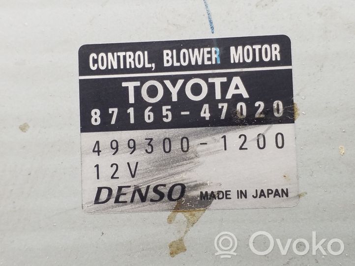 Toyota Prius (XW20) Relè ventola riscaldamento 8716547020