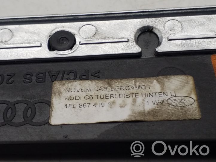 Audi A6 S6 C6 4F Baguette moulure de porte arrière 4F0867419A