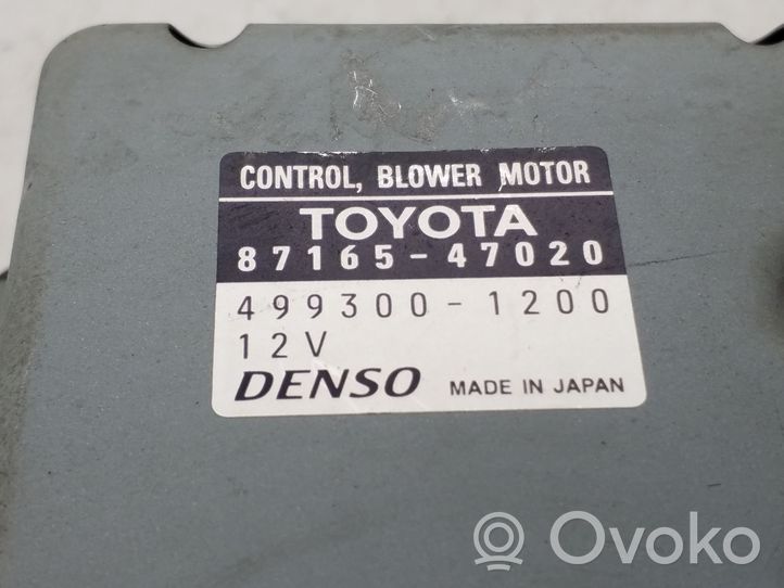 Toyota Prius (XW20) Relè ventola riscaldamento 8716547020